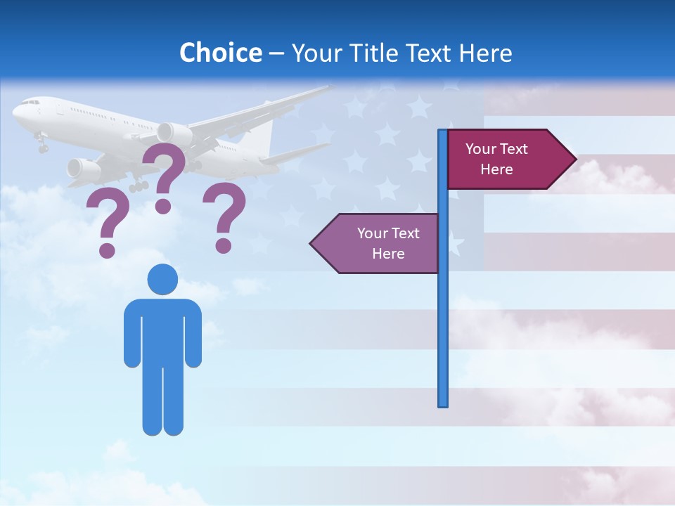 Clouds Arrival Airport PowerPoint Template