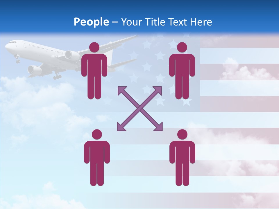 Clouds Arrival Airport PowerPoint Template