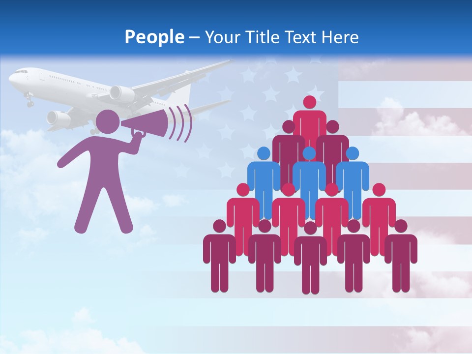 Clouds Arrival Airport PowerPoint Template