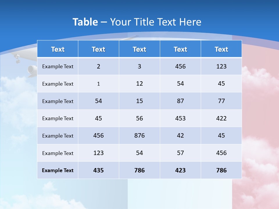 Journey Takeoff Air PowerPoint Template