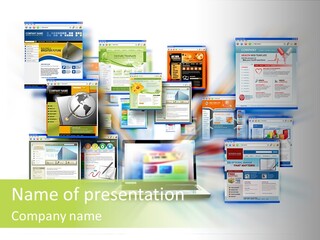 Speed Www Laptop PowerPoint Template