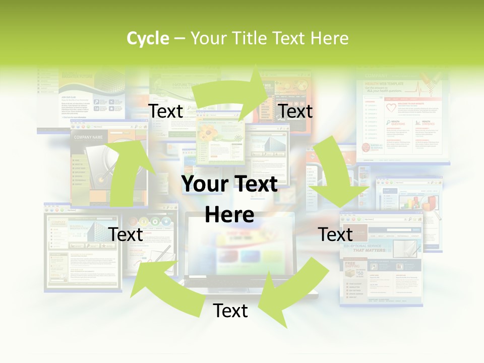 Speed Www Laptop PowerPoint Template