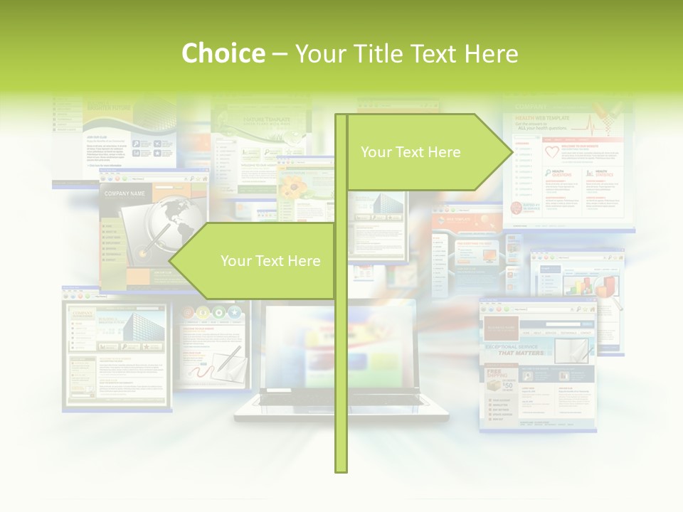 Speed Www Laptop PowerPoint Template