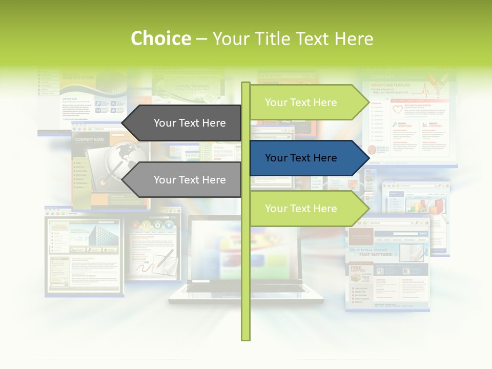 Speed Www Laptop PowerPoint Template