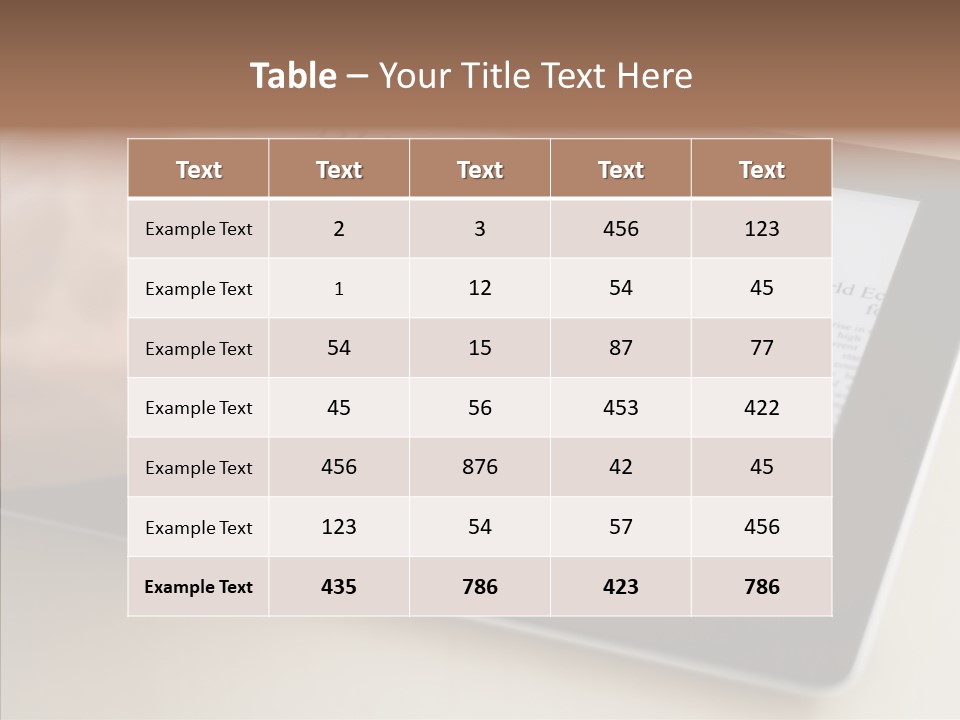 Digital Tablet Flat Screen Pointing PowerPoint Template