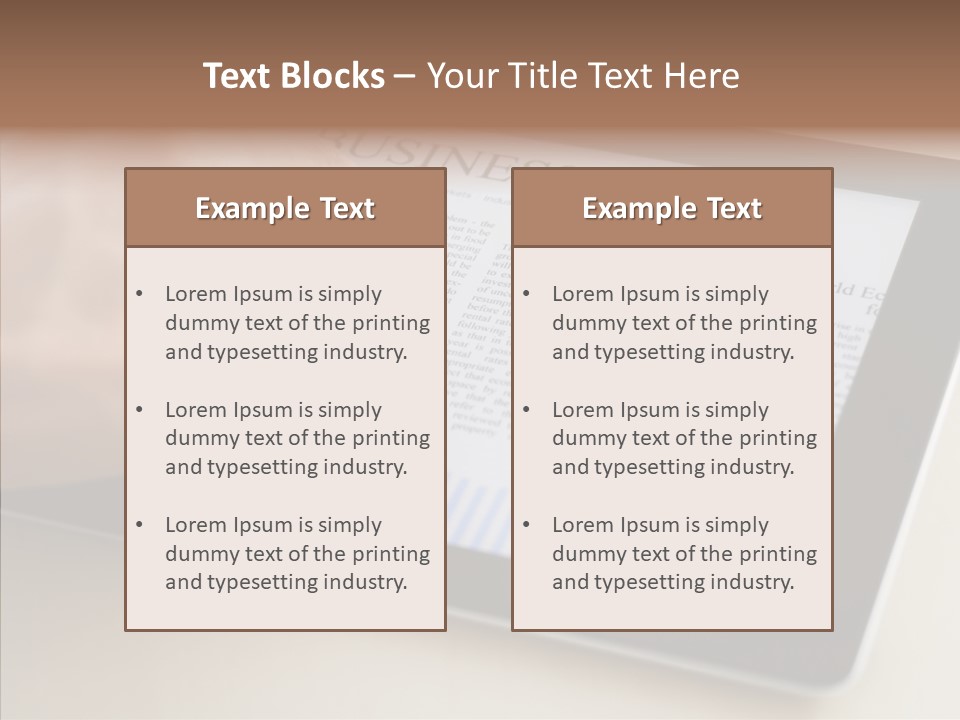 Digital Tablet Flat Screen Pointing PowerPoint Template