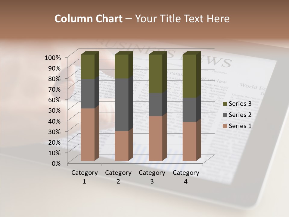 Digital Tablet Flat Screen Pointing PowerPoint Template