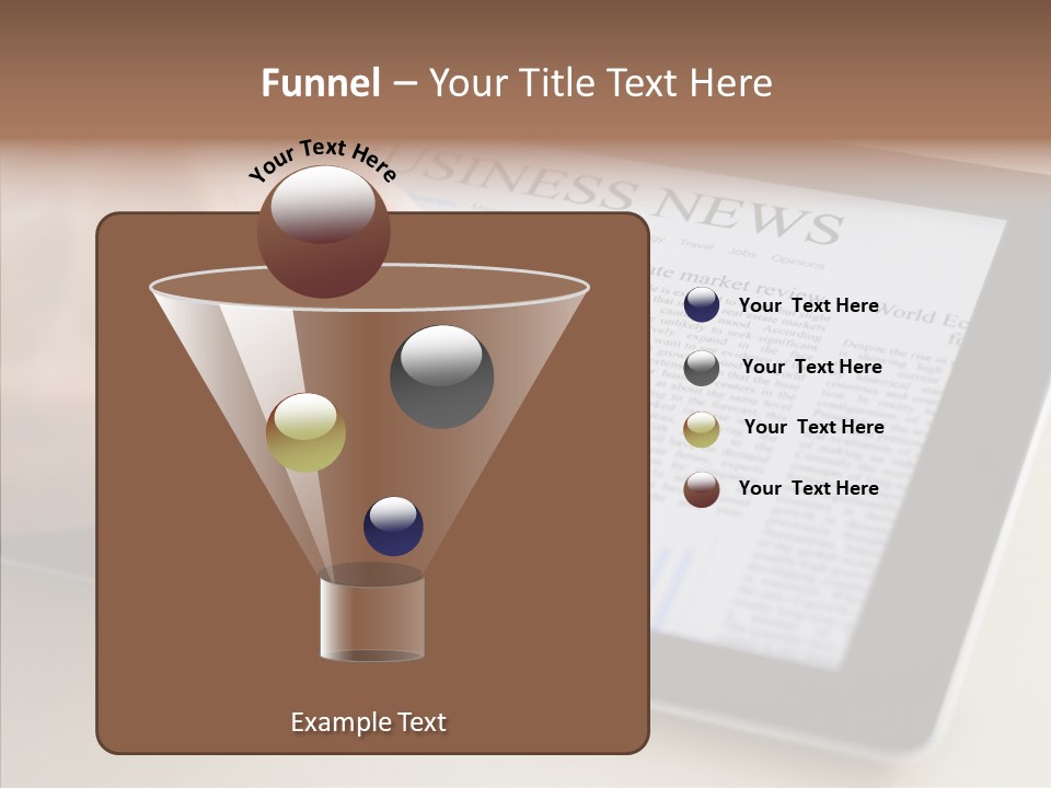 Digital Tablet Flat Screen Pointing PowerPoint Template