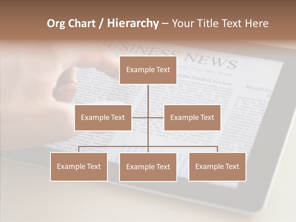 Digital Tablet Flat Screen Pointing PowerPoint Template