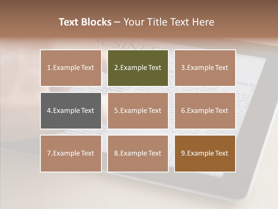 Digital Tablet Flat Screen Pointing PowerPoint Template