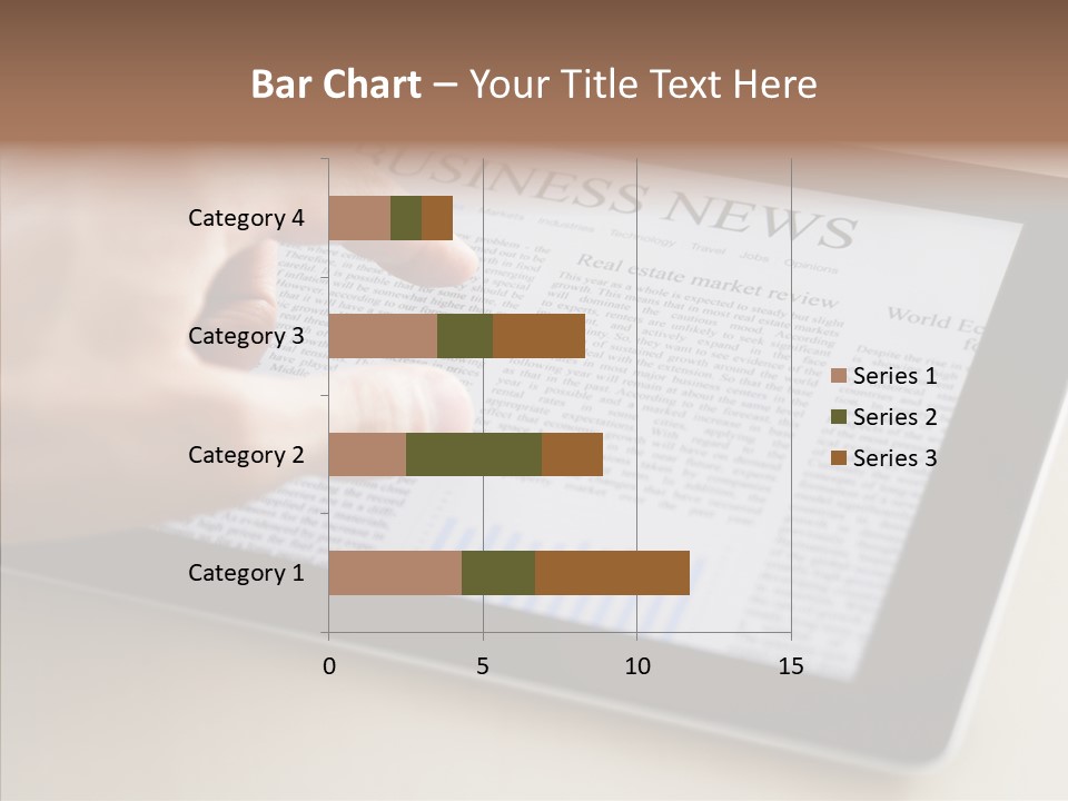 Digital Tablet Flat Screen Pointing PowerPoint Template
