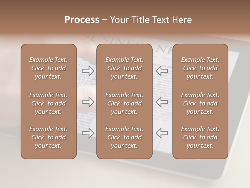 Digital Tablet Flat Screen Pointing PowerPoint Template