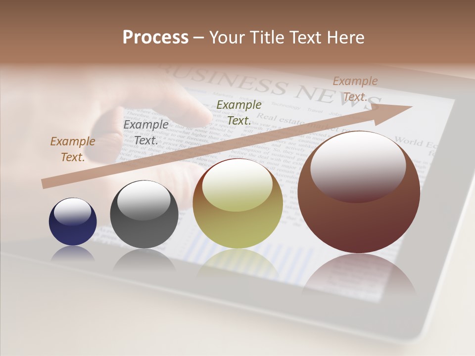 Digital Tablet Flat Screen Pointing PowerPoint Template