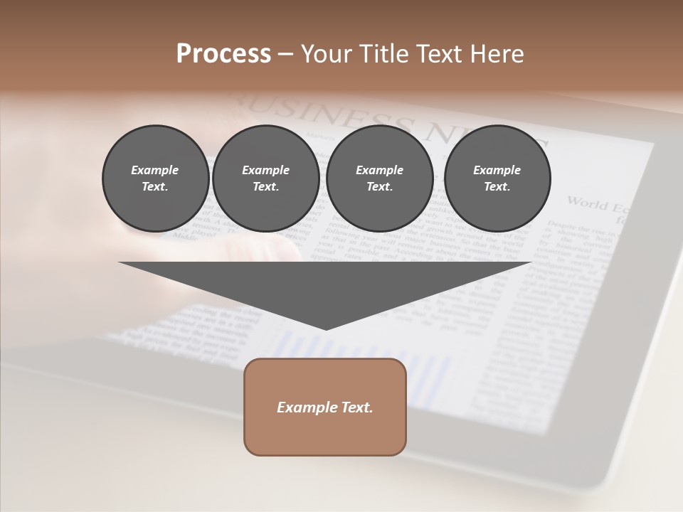Digital Tablet Flat Screen Pointing PowerPoint Template