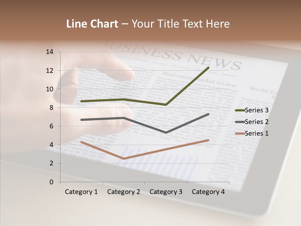 Digital Tablet Flat Screen Pointing PowerPoint Template