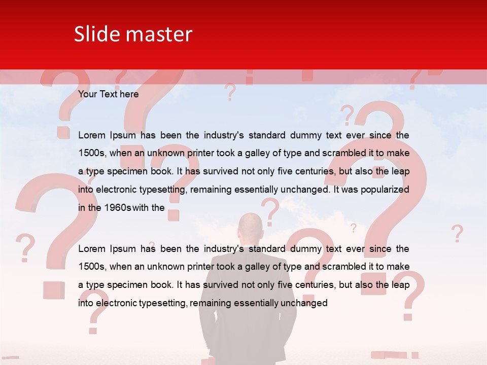 Mark Clouds Solution PowerPoint Template