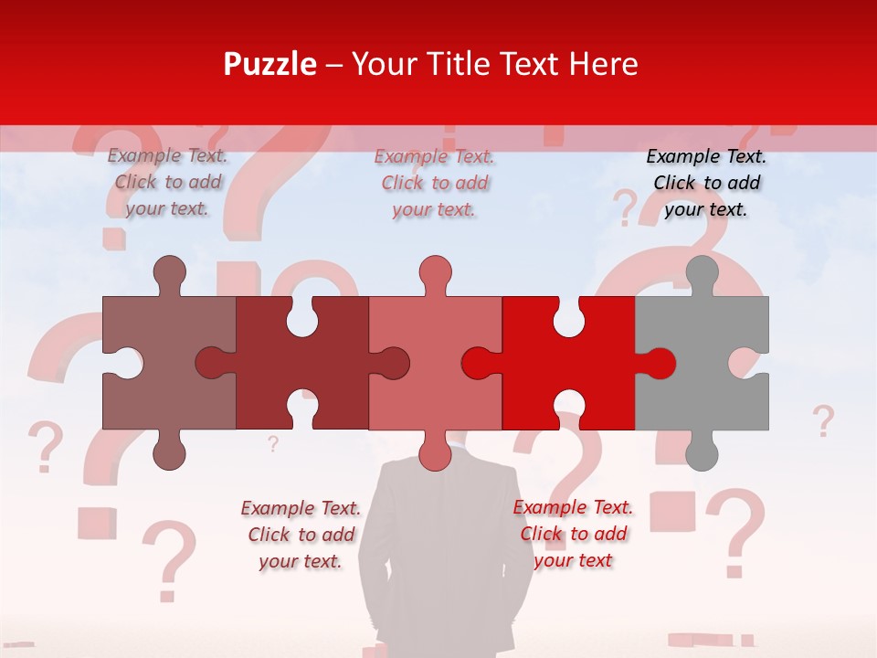 Mark Clouds Solution PowerPoint Template