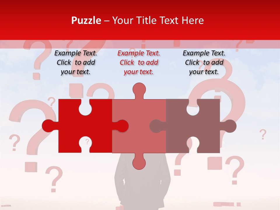 Mark Clouds Solution PowerPoint Template