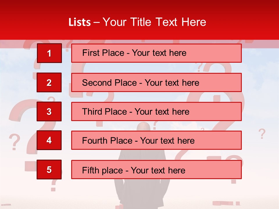 Mark Clouds Solution PowerPoint Template