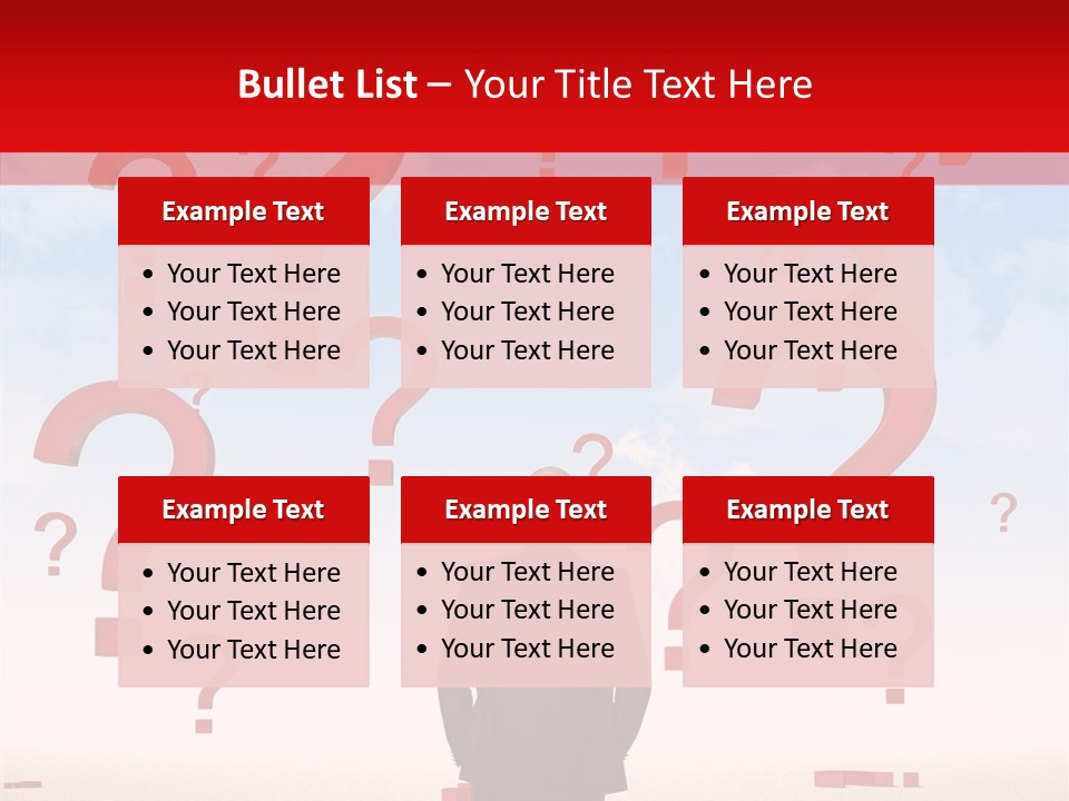Mark Clouds Solution PowerPoint Template