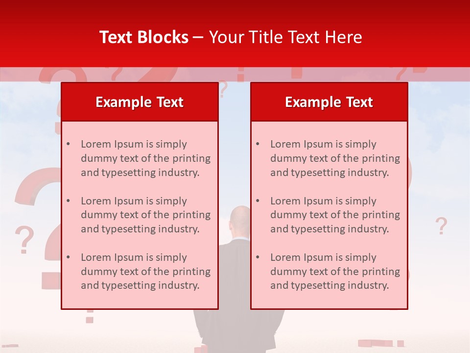 Mark Clouds Solution PowerPoint Template