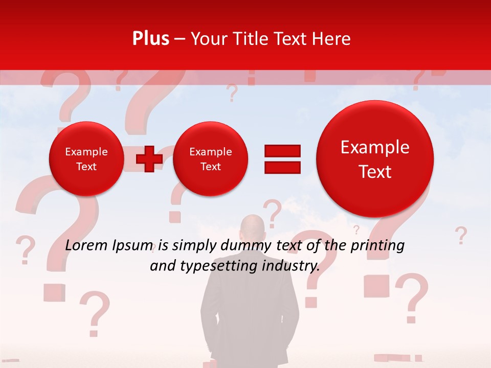 Mark Clouds Solution PowerPoint Template