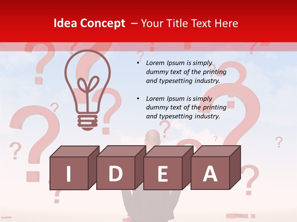 Mark Clouds Solution PowerPoint Template