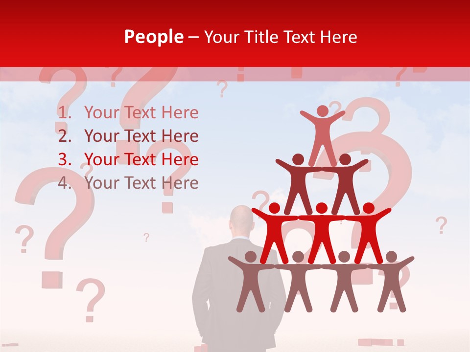 Mark Clouds Solution PowerPoint Template