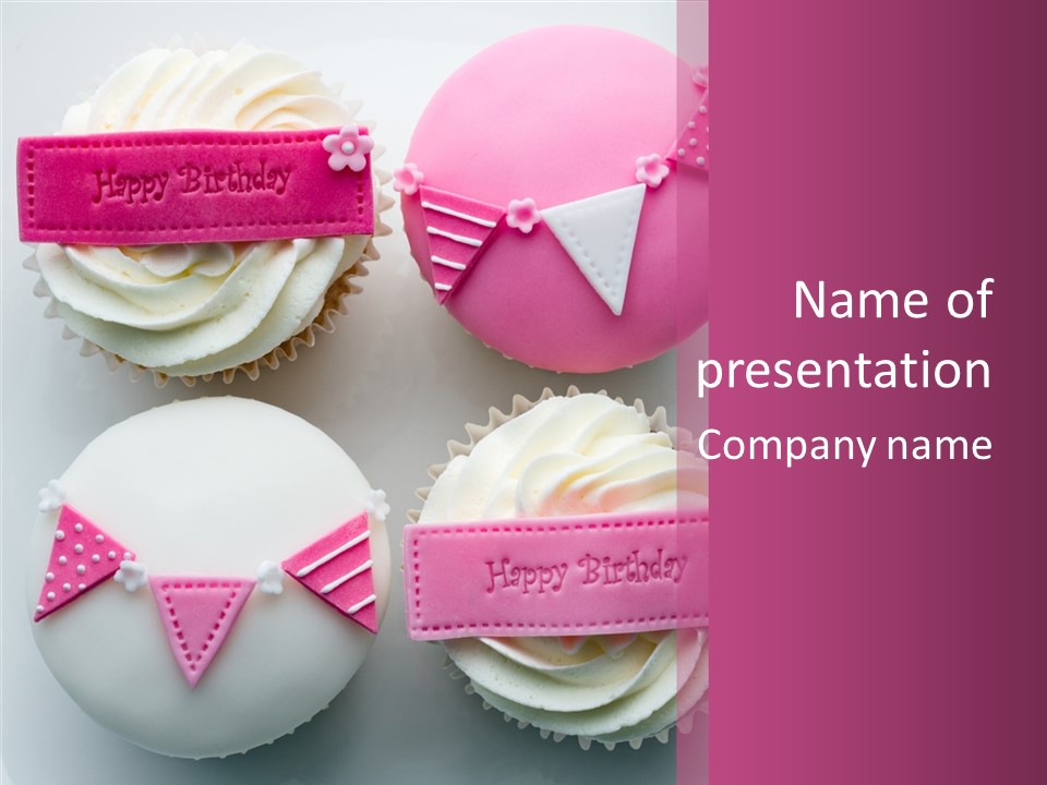 Buttercream Bunting Frosted PowerPoint Template