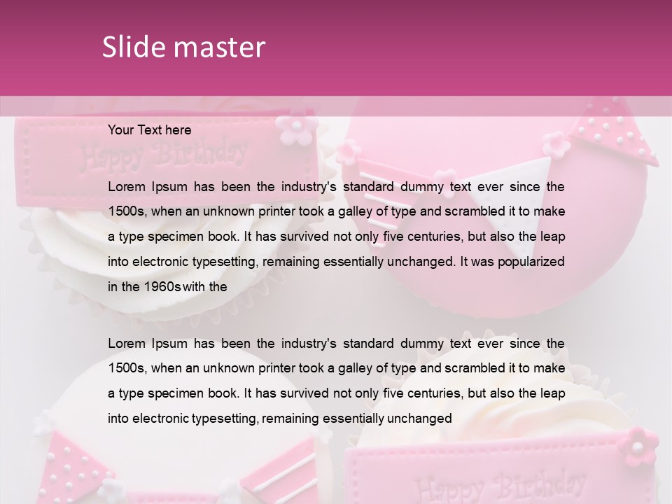 Buttercream Bunting Frosted PowerPoint Template