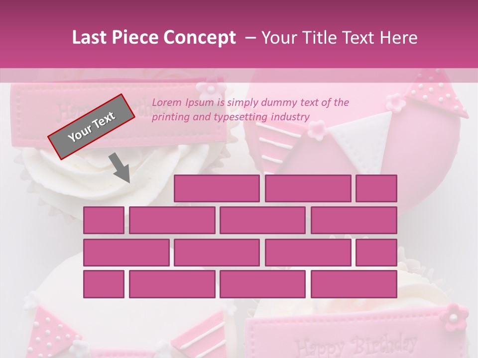 Buttercream Bunting Frosted PowerPoint Template