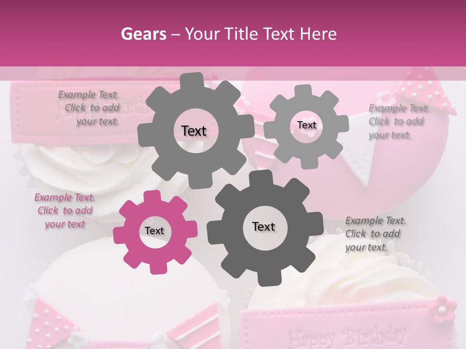 Buttercream Bunting Frosted PowerPoint Template