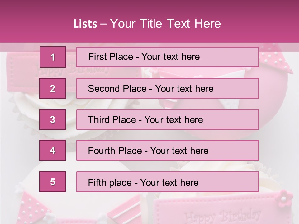 Buttercream Bunting Frosted PowerPoint Template