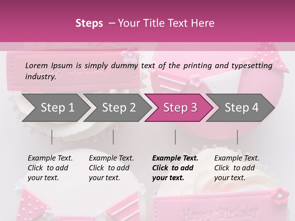 Buttercream Bunting Frosted PowerPoint Template