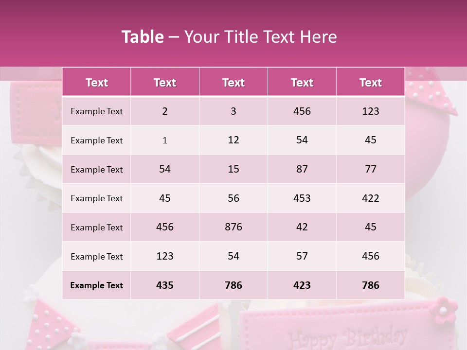 Buttercream Bunting Frosted PowerPoint Template