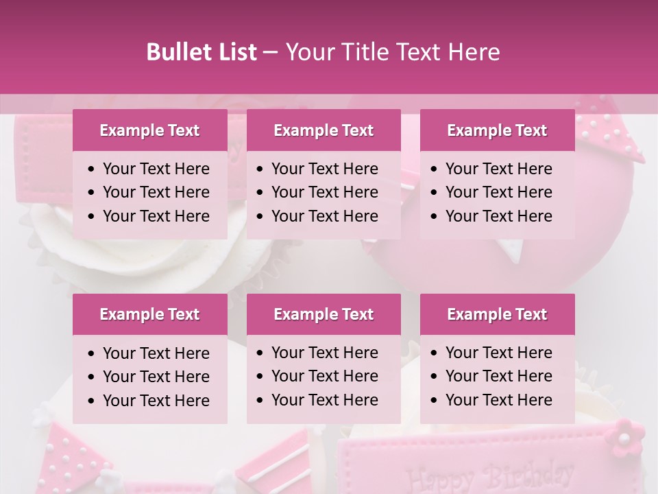 Buttercream Bunting Frosted PowerPoint Template