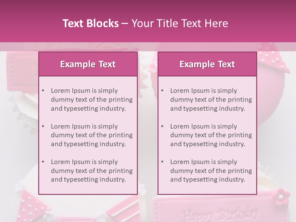 Buttercream Bunting Frosted PowerPoint Template