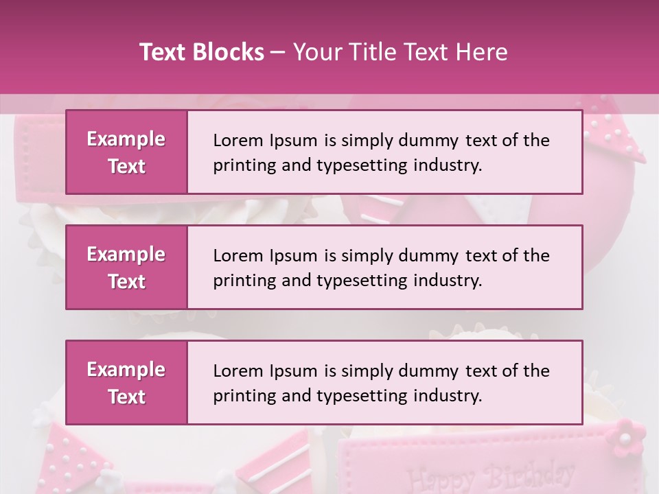 Buttercream Bunting Frosted PowerPoint Template