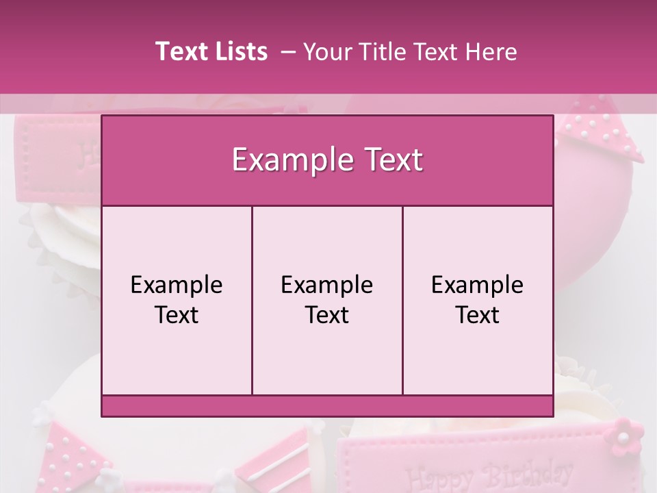 Buttercream Bunting Frosted PowerPoint Template