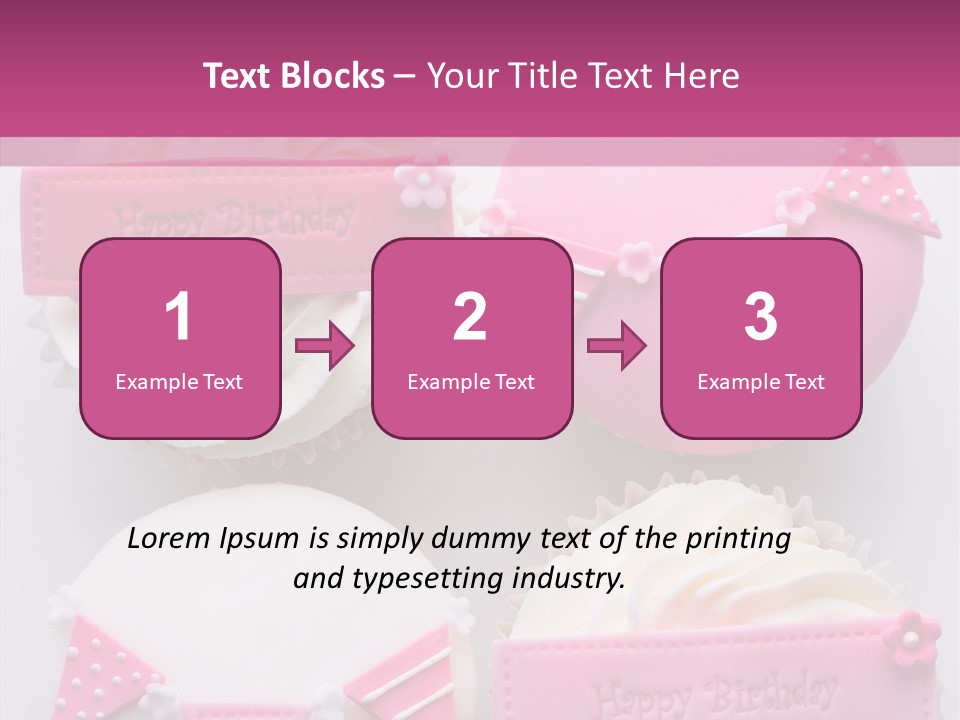 Buttercream Bunting Frosted PowerPoint Template