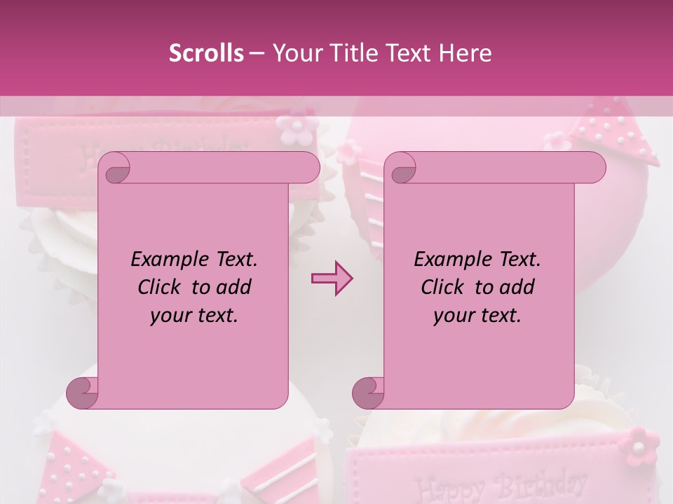 Buttercream Bunting Frosted PowerPoint Template