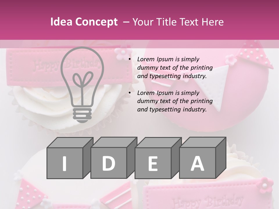 Buttercream Bunting Frosted PowerPoint Template