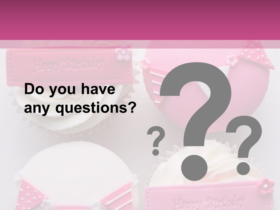 Buttercream Bunting Frosted PowerPoint Template