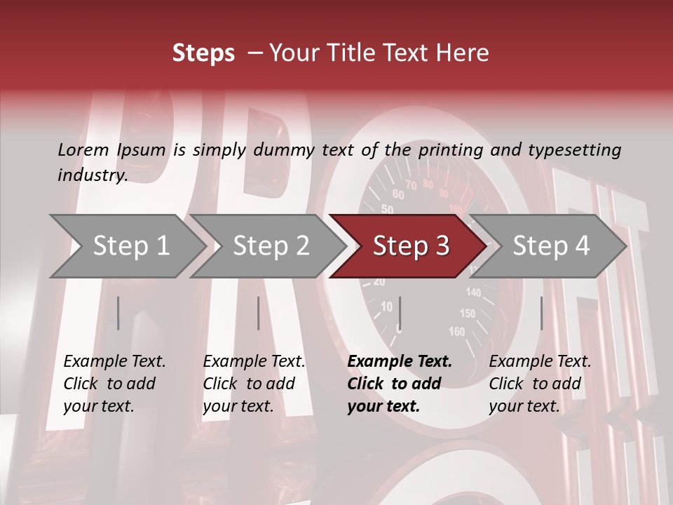 Car Drive Succeed PowerPoint Template