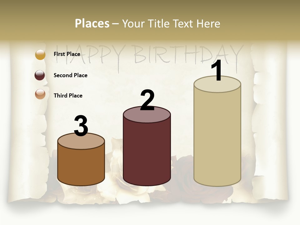 Notiz Blumenstrau Pergament PowerPoint Template