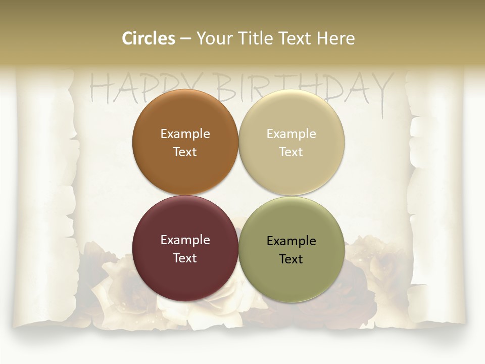 Notiz Blumenstrau Pergament PowerPoint Template