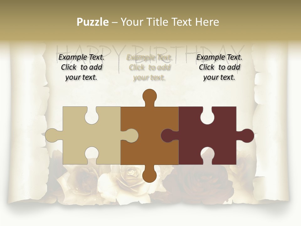 Notiz Blumenstrau Pergament PowerPoint Template