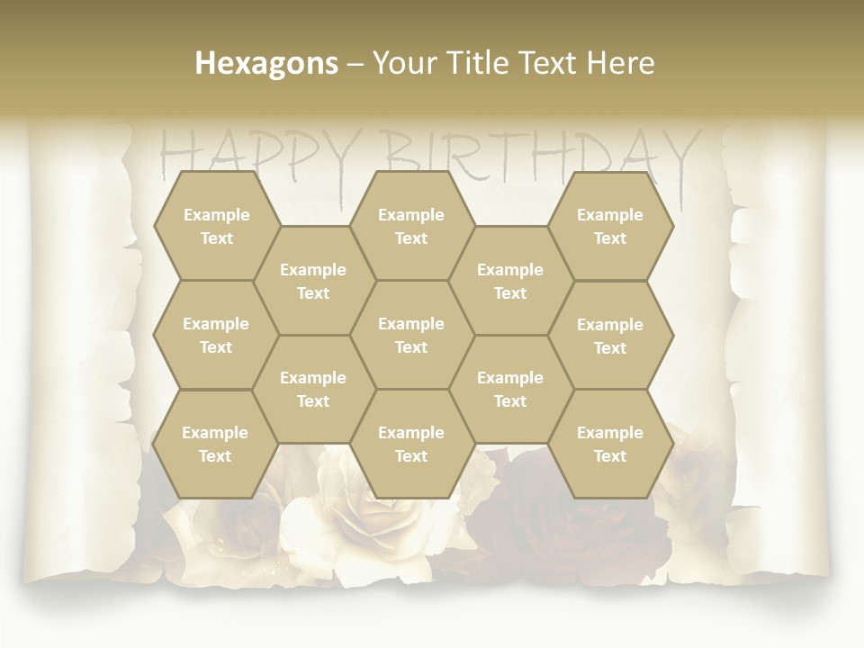 Notiz Blumenstrau Pergament PowerPoint Template