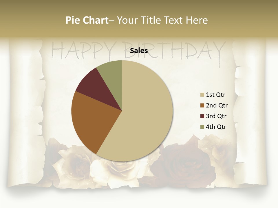 Notiz Blumenstrau Pergament PowerPoint Template