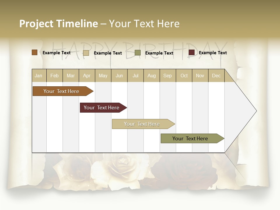 Notiz Blumenstrau Pergament PowerPoint Template